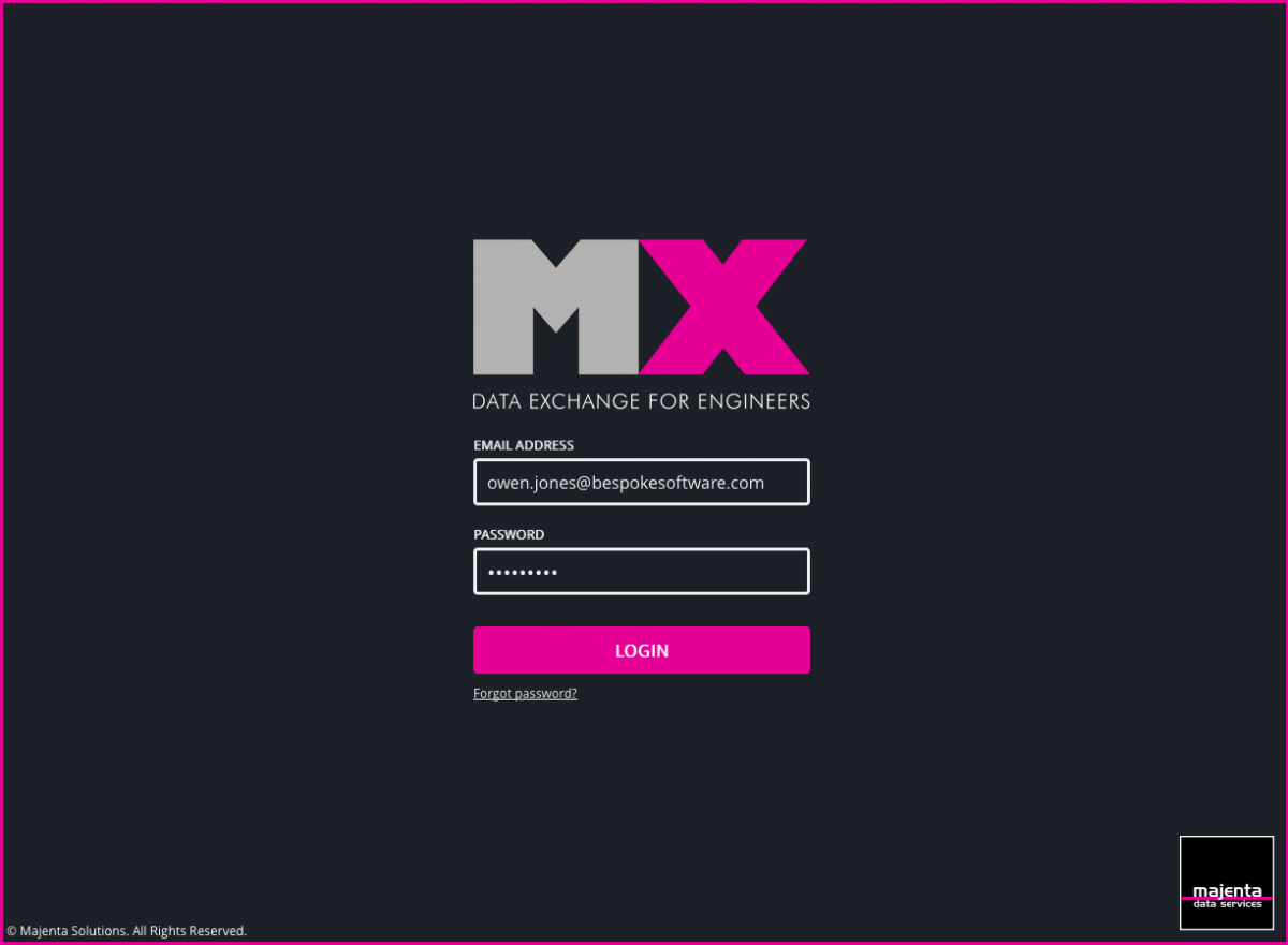 Majenta MX interface design